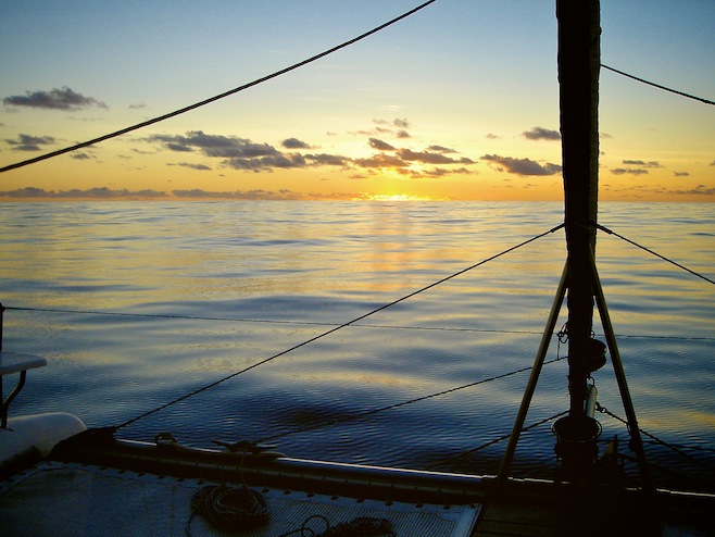 en route sunset